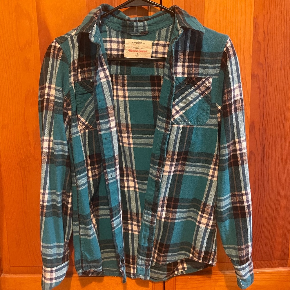 XL Cozy Teal Flannel